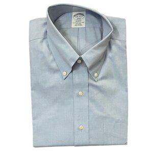 Brooks Brothers Regent Blue Original Polo Dress Shirt Mens Size 16.5  32/33 NEW